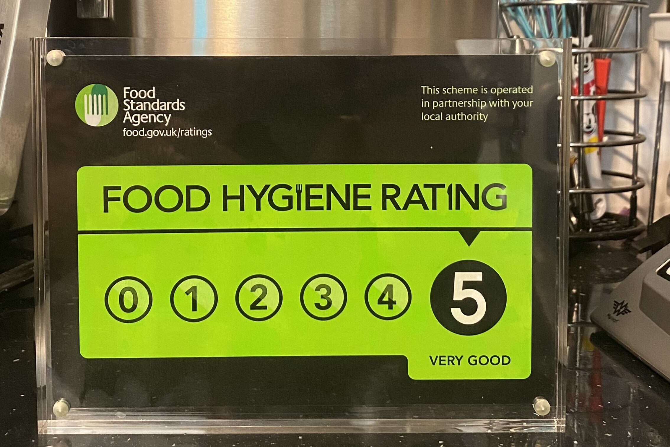 5 star Food Hygiene Rating